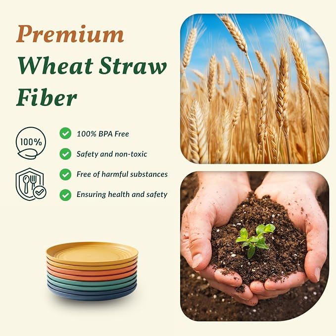 5.7 Inch Small Plates-Wheat Straw Mini Plate, Unbreakable Plate Set Ideal - Image 3