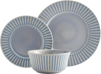 Tabletops Gallery Richmond 12-Piece Reactive Glaze Stoneware Dinnerware Set of - Image 5