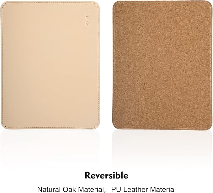 Double-Sided PU Leather & Cork Mouse Pad - Image 2
