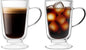 NIRA.Z 12.5 OZ Double Walled Glass Coffee Mugs by NIRAZ