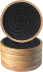Wood Coasters for Drinks, Eykao Absorbent Coaster Sets of 5, Woven Drink by Eykao