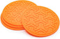 Drink Coasters - Set of 4 Non-Slip Silicone Rubber Coasters for Tabletop Protection - Orange