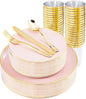 LIYH 180 Pcs Pink Plastic Plates by LIYHLoveinyourheart