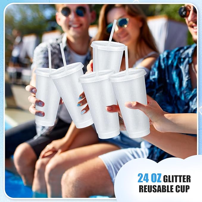 Uiifan 6 Pcs 24 oz Reusable Tumbler - Image 3