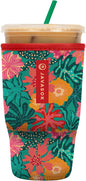 Sok It JavaSok Iced Coffee & Cold Soda Insulated Neoprene Cup Sleeve (Tropic Like It's Hot, Large: 30-32oz)