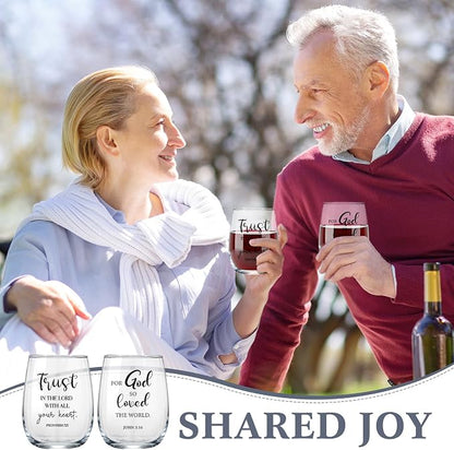 6 Sets Fathers Day Christian Funny Wine Glasses Gifts - Image 5
