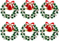 wonlex Christmas Napkin Rings Set of 6, Thanksgiving Day, Family Gatherings by wonlex