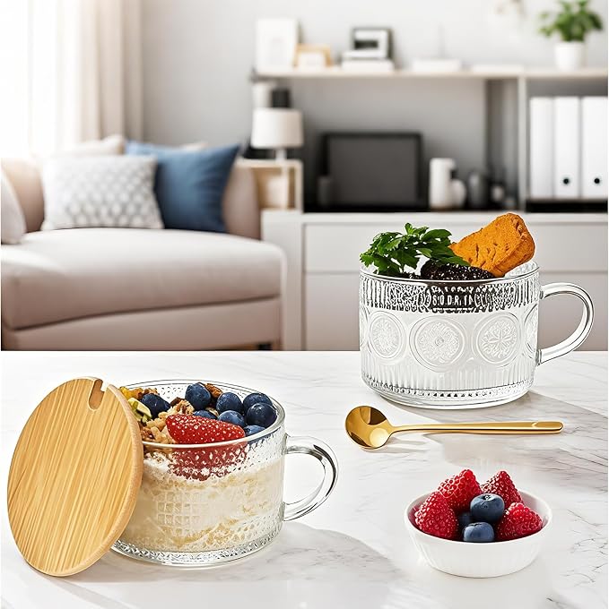 14 Oz Vintage Coffee Mugs Set, Beverages & Oats - Image 5