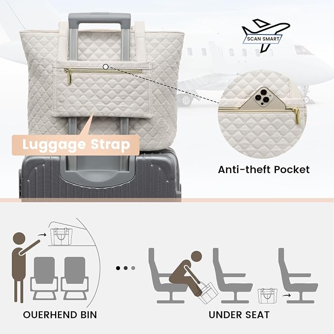 LOVEVOOK Laptop Bag for Women 15.6 inch, Diamond Quilted Work Women Laptops - Image 6