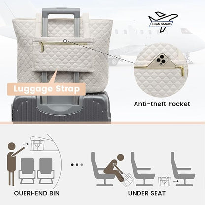 LOVEVOOK Laptop Bag for Women 15.6 inch, Diamond Quilted Work Women Laptops - Image 6