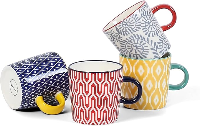 Selamica Ceramic 3.5 Oz Espresso Cups, Mini Coffee Cups by Selamica