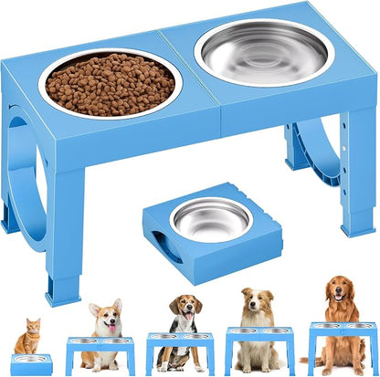 XIAZ Elevated Dog Bowls Large Breed Raised Dogs Bowl Stand Large/Medium Sized by XiaZPet