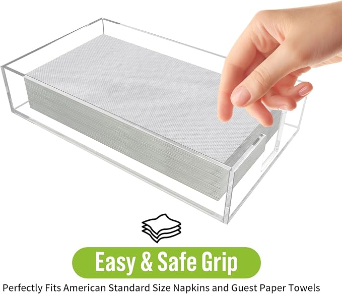 Acrylic Guest Towel Napkin Holder, Disposable Towel Holder - Image 5