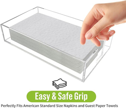 Acrylic Guest Towel Napkin Holder, Disposable Towel Holder - Image 5
