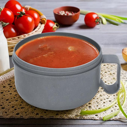 28 oz Soup Bowl with Handles, Microwave Ramen Bowl with Lid - Image 7