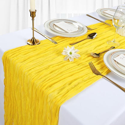 12 Pack Lemon Yellow Cheesecloth Table Runner 10Ft Gauze Cheese Cloth Table - Image 4