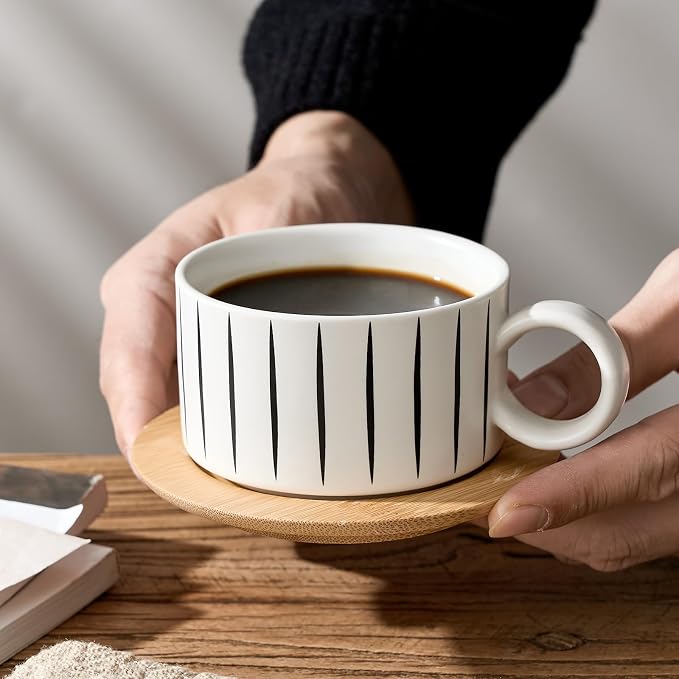 LUKA 6 Ounce Porcelain Stackable Espresso Cups - Image 7