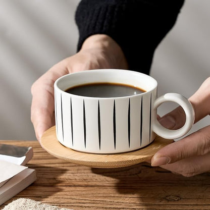 LUKA 6 Ounce Porcelain Stackable Espresso Cups - Image 7