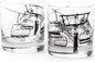 Black Lantern Whiskey Glasses Set of 2 - Ski Lift Old Fashioned Whiskey Glasses for Cocktails Bourbon Scotch and Whisky - Drinking Glasses - 11oz. Heavy Base Tumbler Glasses and Gift Box