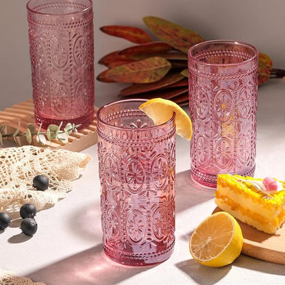Darlion Vintage Glassware, 12oz Highball Glasses | Lead-Free Glass, Food Grade - Image 5