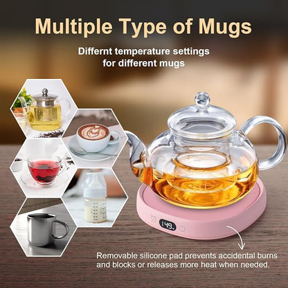 Coffee Mug Warmer Cat Mug Set Electric Smart Heated Cup Wax Warmer - Image 4