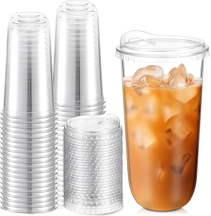 Baderke 25 Pcs Clear Plastic Cups by Baderke