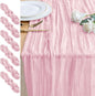 Cheesecloth Table Runner 10FT 6Pcs Blushing Pink Boho Gauze Runners | Cheese by Xiomot