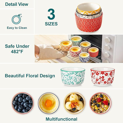 vancasso Selene 8 Oz Porcelain Ramekins Set of 6 - Image 8