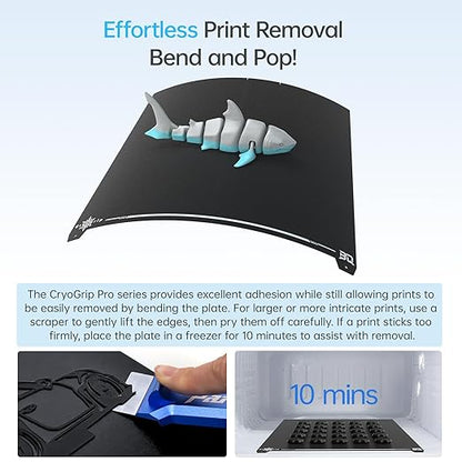 BIQU CryoGrip Pro Frostbite for K2 Plus 370x370mm Cold Build Plate Room Temperature Print Double Sided Upgrade Plate Removable Surface Platform