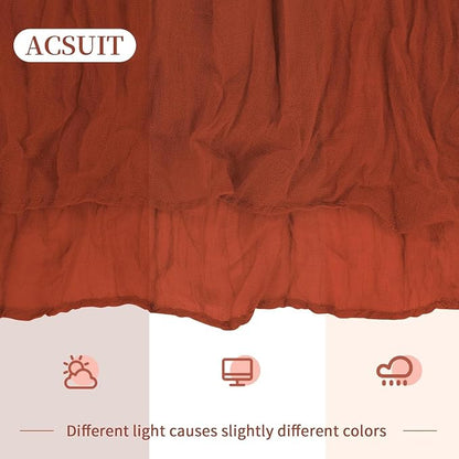 8 Pack Terracotta Cheesecloth Table Runner 20 x 120 inch Gauze Table Runners 10 - Image 7