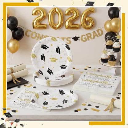 NatNarr Graduation Plates And Napkins, Class Of 2026, 25 6.5 In Napkins - Image 4