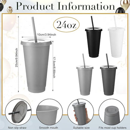 Honeydak 30 Pack Tumbler with Straw and Lid Bulk Cups - Image 3