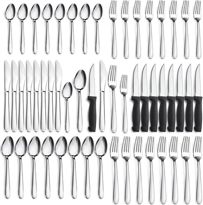 Pleafind 48-Piece Stainless Steel Silverware Set by Pleafind