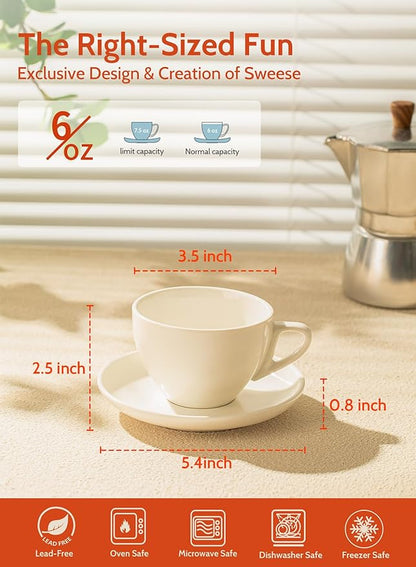 Sweese 6 Ounce Cappuccino Cups - Image 2