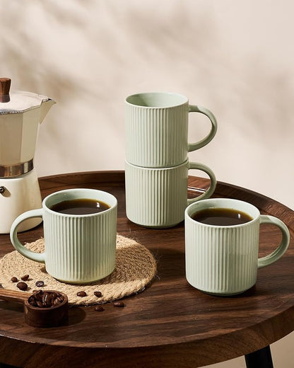 famiware Coffee Mug Set for 6, Star 12 oz Catering Mugs Cup Set - Image 3