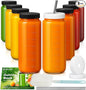 Ruckae 16oz 8 Pack Juice Bottles, Glass Bottles Juicing by RUCKAE