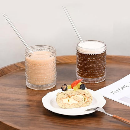 Set of 4 Hobnail Drinking Glasses, 15.2 Oz Romantic Water Glasses, Cocktail - Image 6