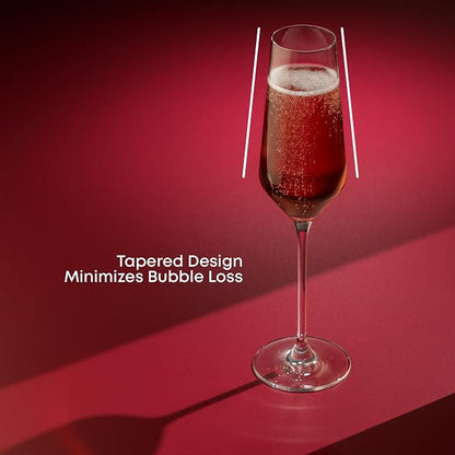 JoyJolt Champagne Glasses Layla Collection, Sparkling Wine, Anniversaries - Image 7