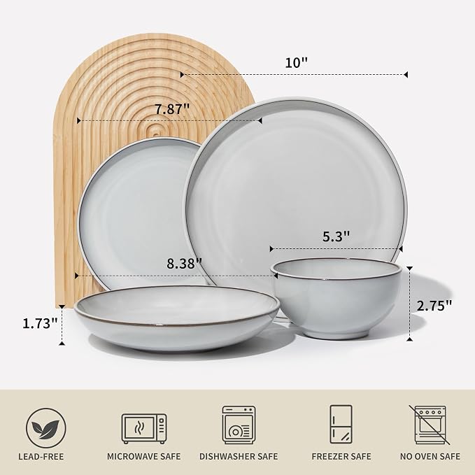 16 Piece Double Bowl Dinnerware Sets - Image 2