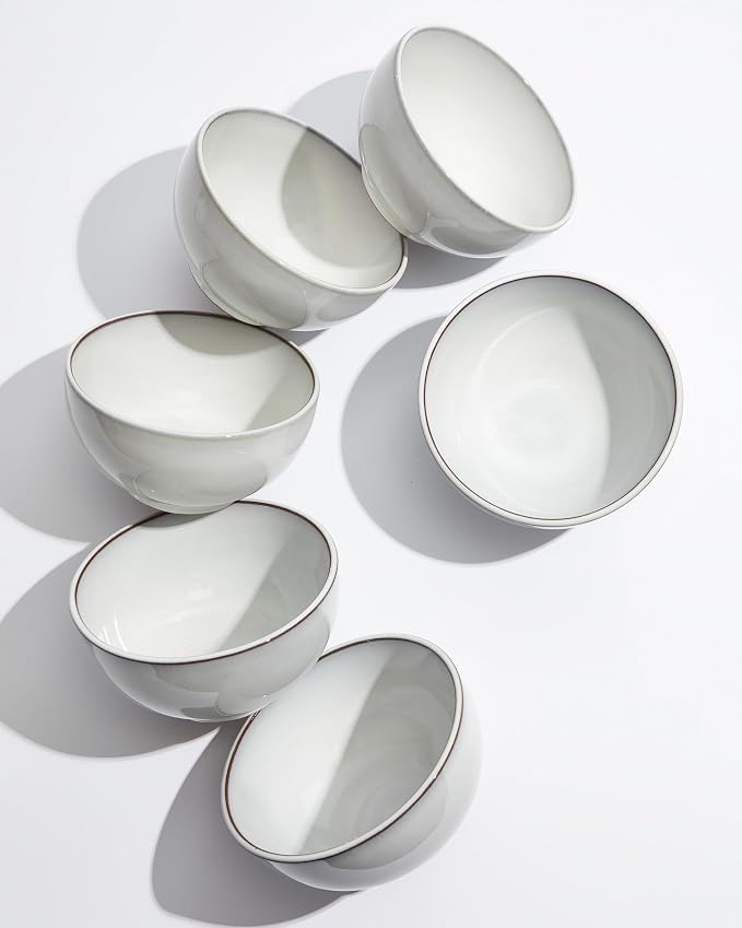 5.3" Cereal Bowls & Dessert Bowls Set of 6-20 Oz Small Bowls by Pokini