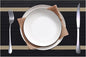 PIGCHCY Luxurious Placemats Set of 4, Non-Slip Placemats Easy to Wipe Clean Kitchen Durable Table Mats for Home/Dining Room Decoration (Black,18 X 12 inches)