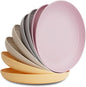 8-Pack Reusable Wheat Straw Plates Set by NookTheory