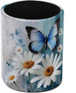 Rural Daisy and Butterfly Leather Pen Holder by Unknown
