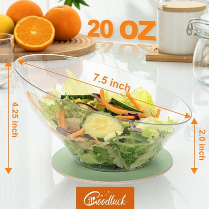 12 Pack Clear Plastic Serving Bowls - Image 3