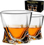 PARACITY Whiskey Glasses Set of 2, Old Fashioned Cocktail Glass, 10 OZ Whiskey Glasses, Bourbon Glasses, Rocks Glasses for Scotch, Liquor Vodka, Bourbon, Whiskey Gifts for Men, Husband, Boyfriend