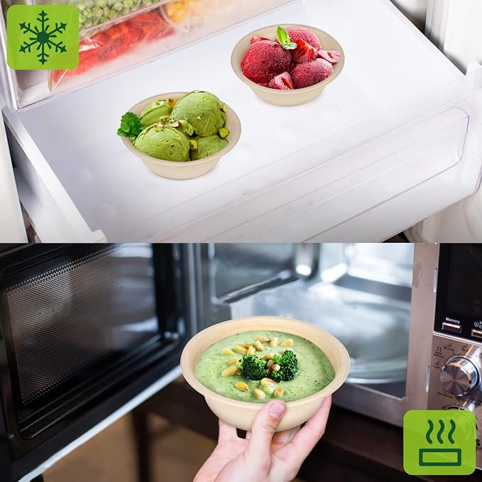 Small Paper Bowls 10 oz, 100 Pack 100% Compostable Biodegradable | Eco-friendly - Image 6