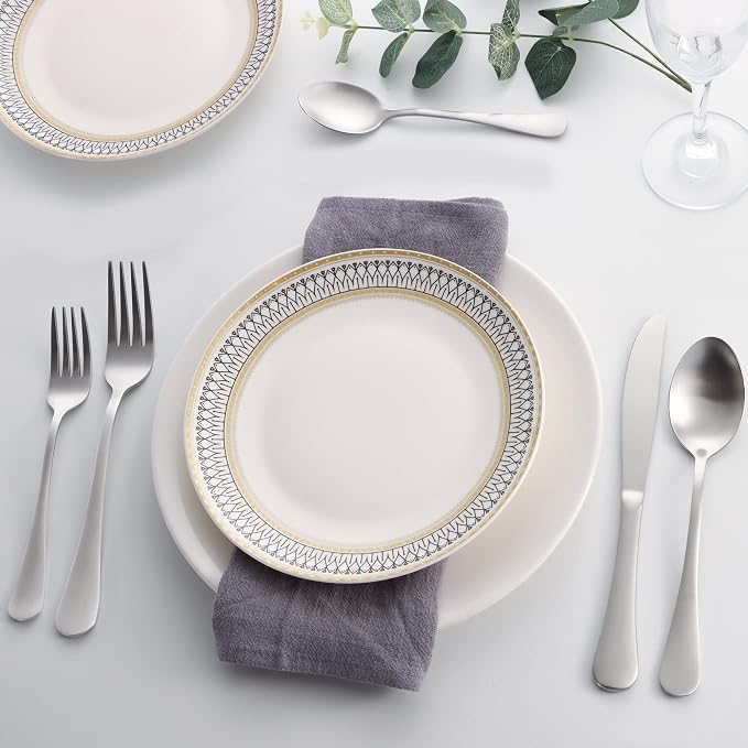 60 Piece Silverware Set for 12, LIANYU Stainless Steel Flatware Cutlery Set - Image 6