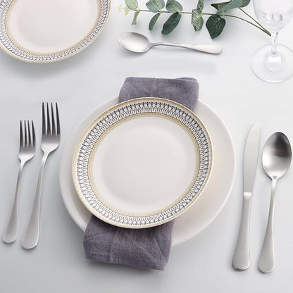 60 Piece Silverware Set for 12, LIANYU Stainless Steel Flatware Cutlery Set - Image 6