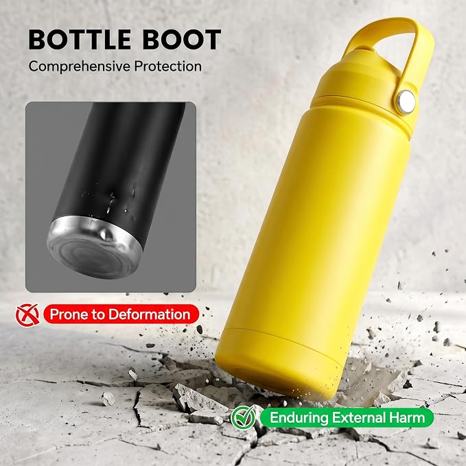 Fijinhom 18oz Insulated Stainless Steel Water Bottle, Wide Mouth Double Wall - Image 5