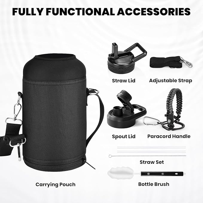 RAYMYLO Insulated Water Bottle 64 oz, Triple Wall Vacuum Stainless Steel | - Image 7